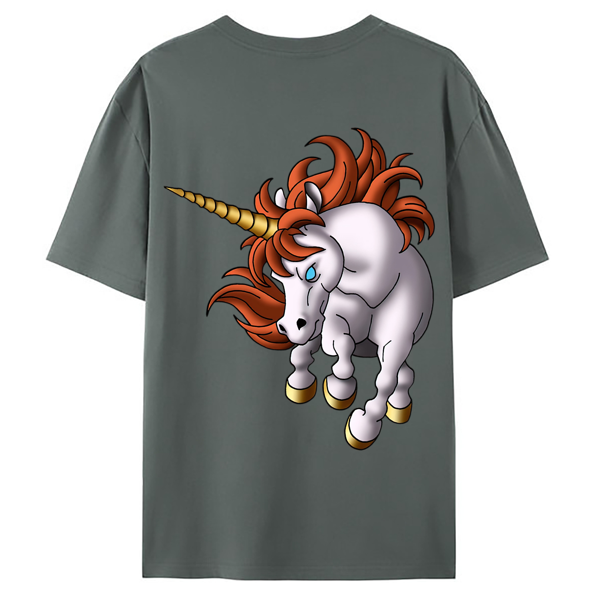 （画像用） ドラゴンクエスト Doragon Kuesuto Dragon Quest 綿100％ メンズ半袖Tシャツ（バックプリント） 通気性